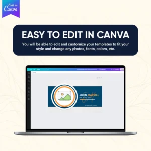 Digital Business Card Easy to Edit in Canva