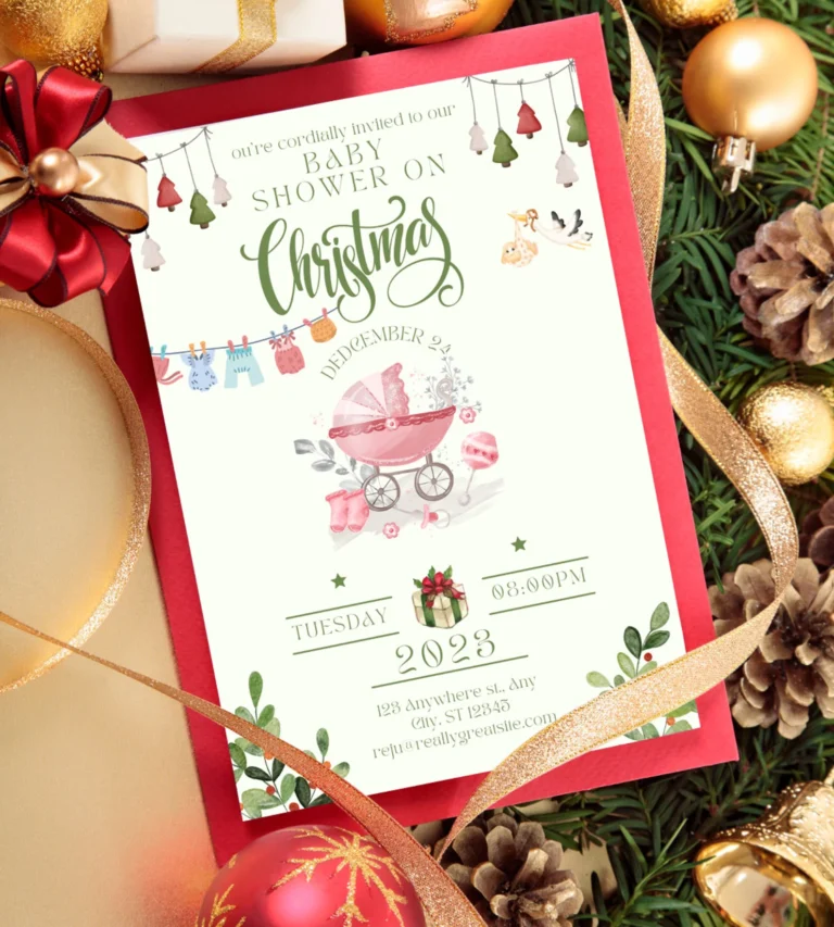 Christmas Baby Shower Invitations Templates - Image 5