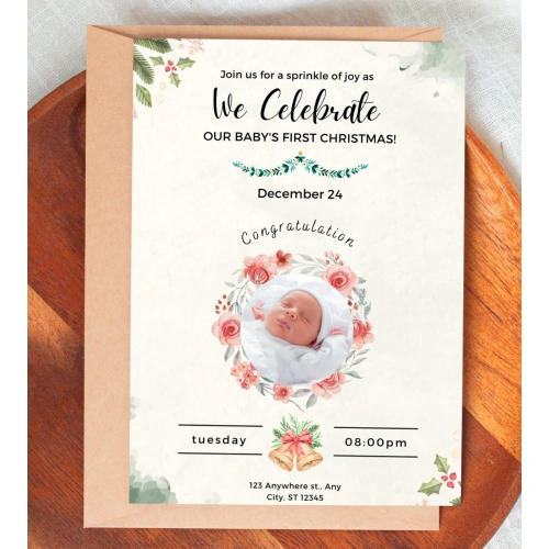 Christmas Baby Shower Invitations Templates - Image 4