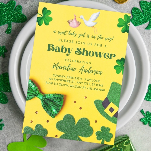St. Patrick’s Day Baby Shower Invitation - Image 2
