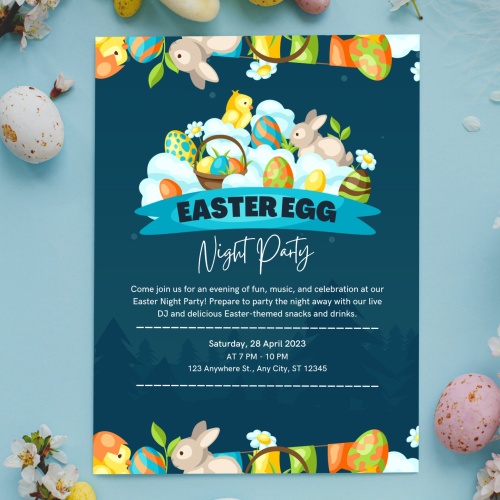 Editable Easter Egg Hunt Invitation