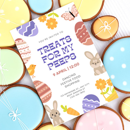 Easter Peeps Egg Hunt Party, Easter Peeps Invitation - Image 4