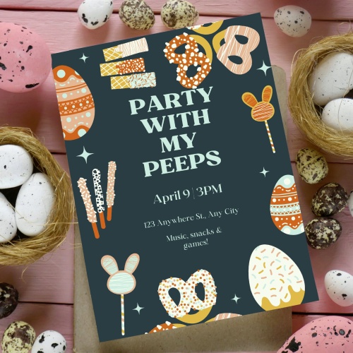 Easter Peeps Invitation, Easter Peeps Party - Image 2