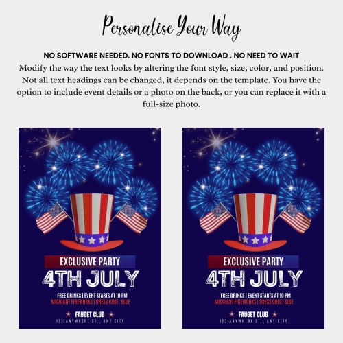 Editable 4th Of July BBQ Invitation - Image 5