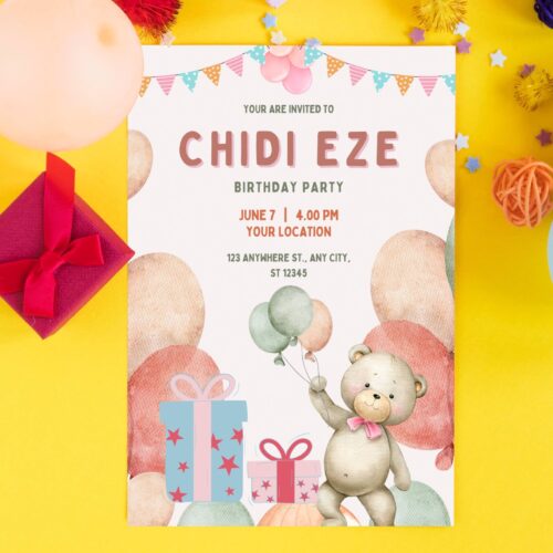 Editable Fiesta Invitation template for party