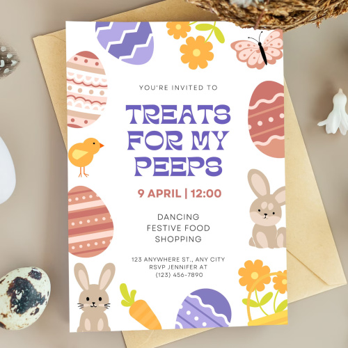 Easter Peeps Egg Hunt Party, Easter Peeps Invitation - Image 5