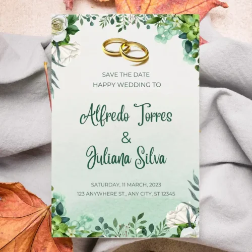 EDITABLE Wedding Invitation Card