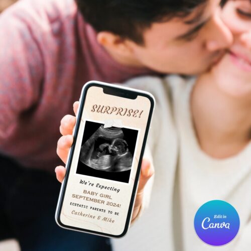 Printable Pregnancy Announcement - Digital Pregnancy - Image 3