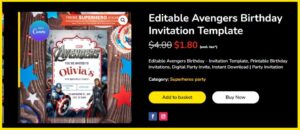 Avengers Birthday Invitation Template