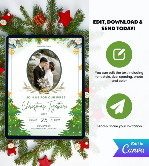Christmas Wedding Invitation - Image 4