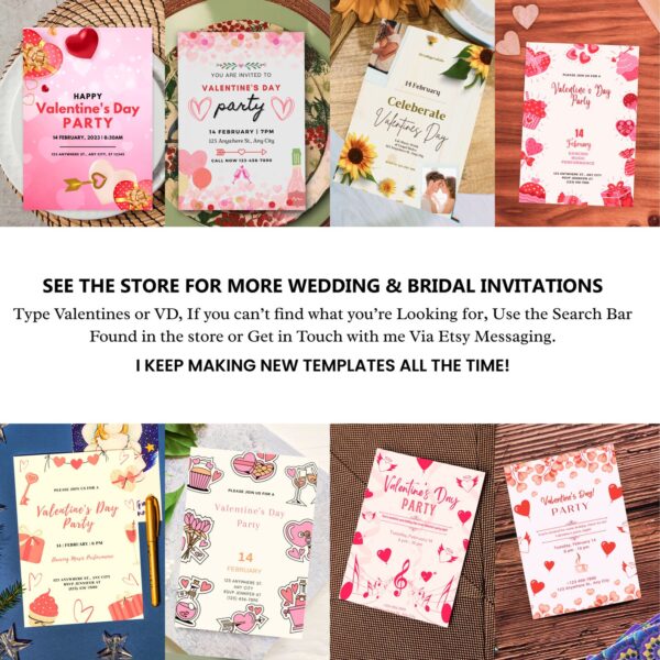 Digital valentines card, Digital greeting card Valentine - Image 3