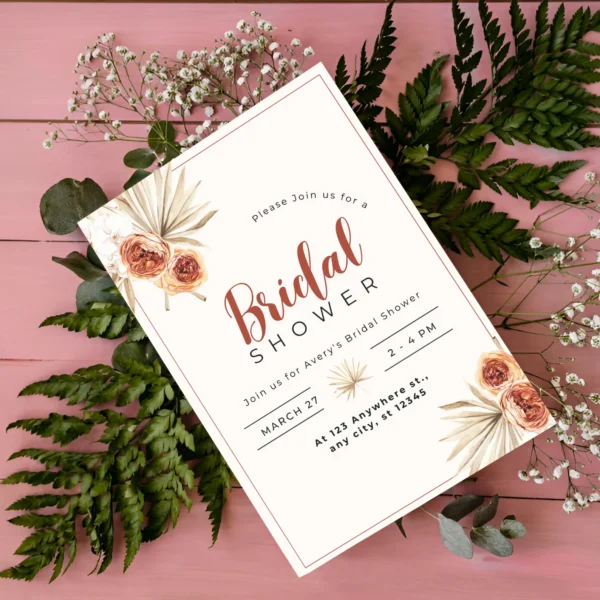 Boho Chic Bridal Shower Invite - Image 3