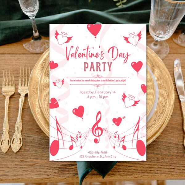 Valentines Day Party Invitation Templates - Image 2