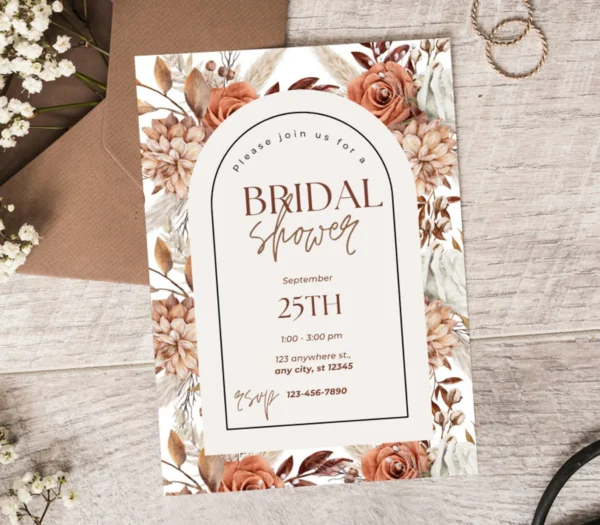 Boho Bridal Shower Invitations - Image 3
