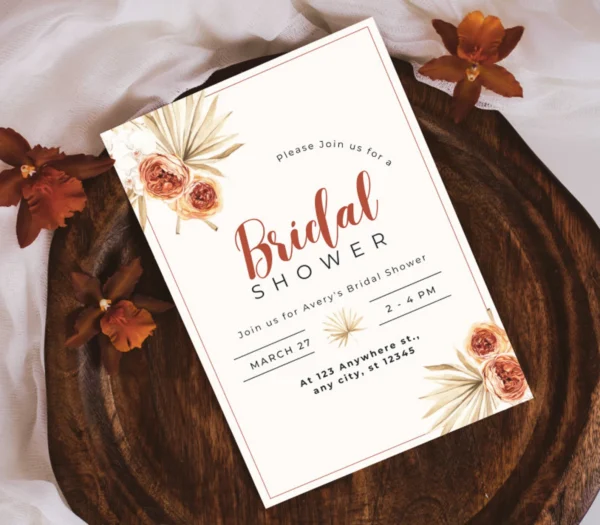 Boho Chic Bridal Shower Invite - Image 4