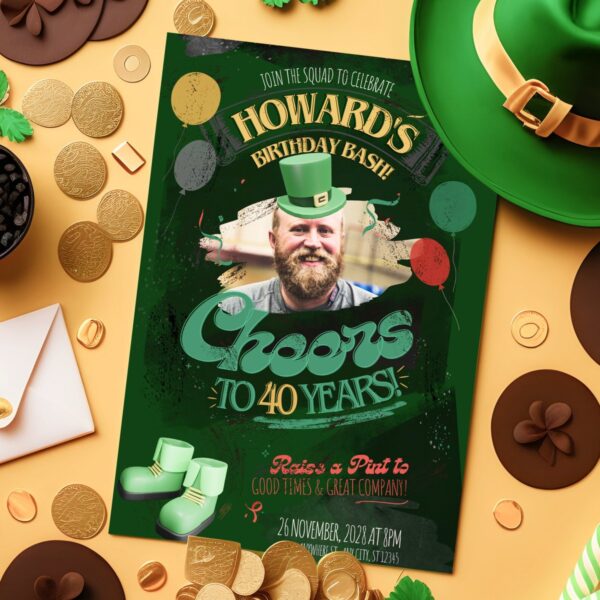 St Patrick's Birthday Invitation - Image 3