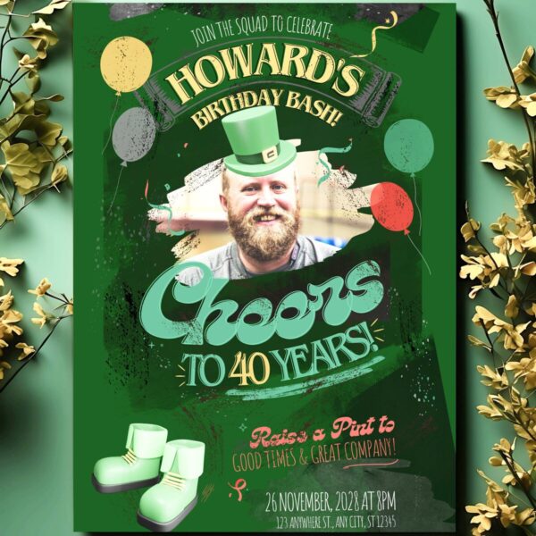 St Patrick's Birthday Invitation - Image 2
