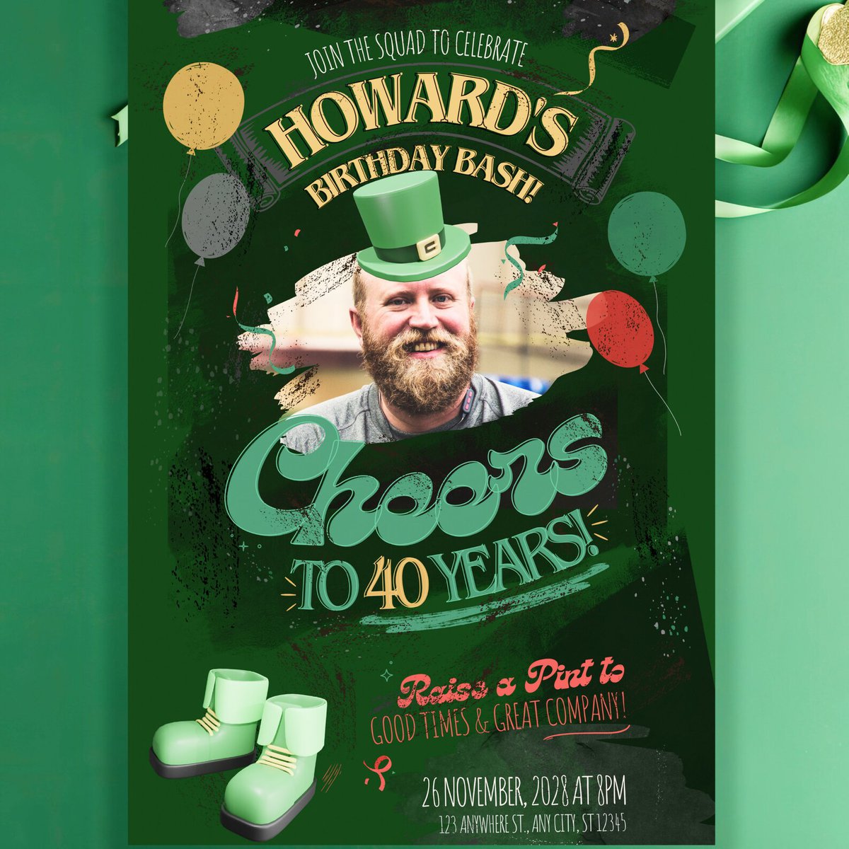 St Patrick's Birthday Invitation