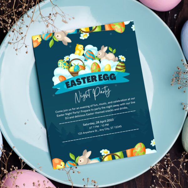 Editable Easter Egg Hunt Invitation - Image 2