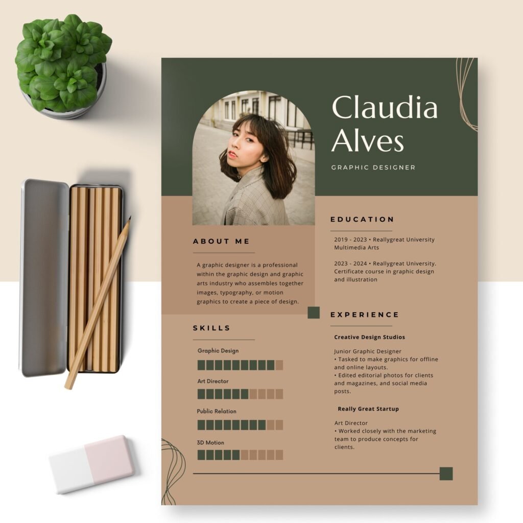 Creative Resume Template with a Photo | Creators Studio
