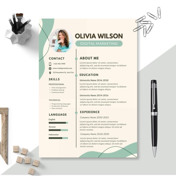 CV Template Photo Resume Template - Image 2