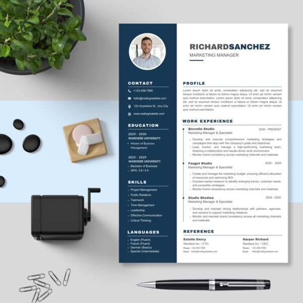 Resume Template, Modern Resume Template with Photo - Image 4