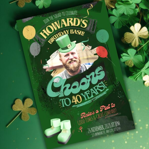St Patrick's Birthday Invitation - Image 5
