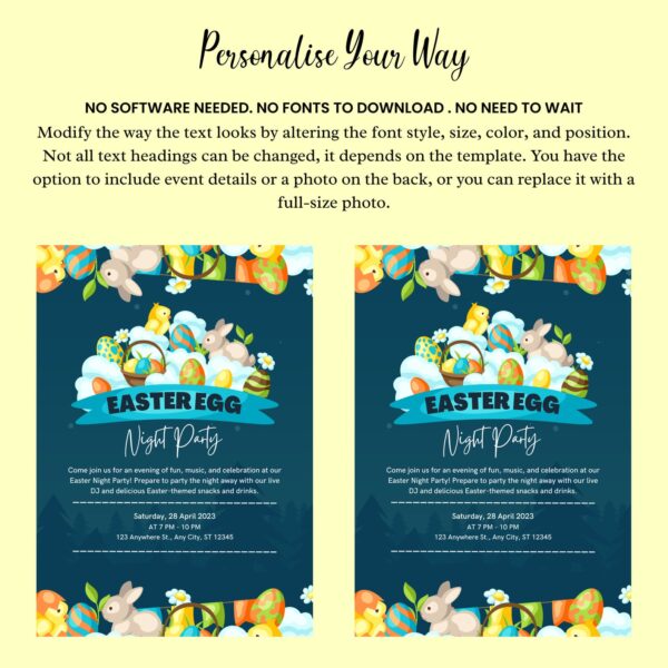 Editable Easter Egg Hunt Invitation - Image 5