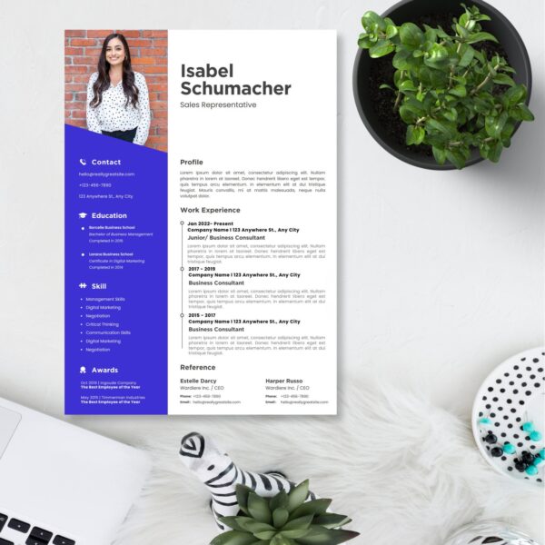 Modern Friendly Professional Resume, Template For Modern Executive - Image 3