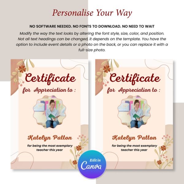 Teacher Appreciation Cards - Thank you teacher printable templates - Image 5