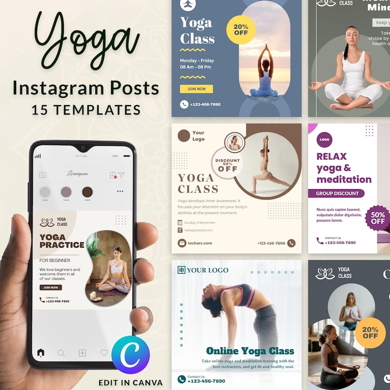 Yoga Instagram Post Templates