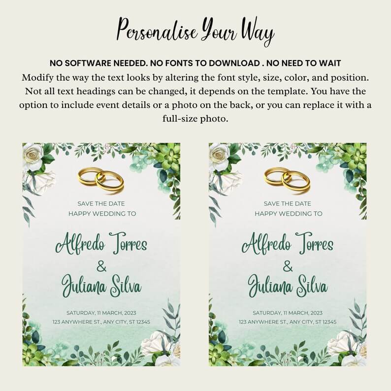 Editable Wedding Invitation Template - Image 5