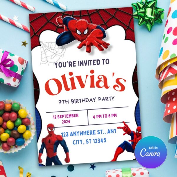 Editable Birthday Invitation Template - Image 3