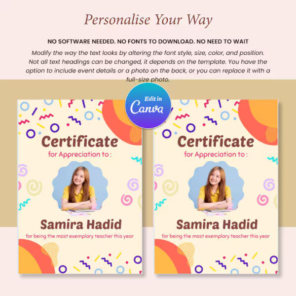Editable Teacher Appreciation Gift - Printable Teacher Card - Image 5