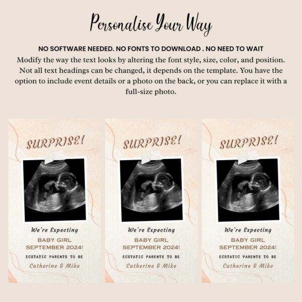 Printable Pregnancy Announcement - Digital Pregnancy - Image 5