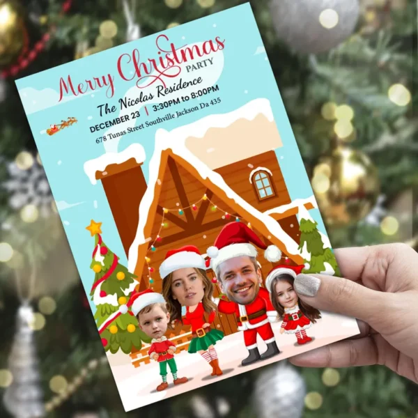 Personalized Funny Family Christmas Card - Image 2