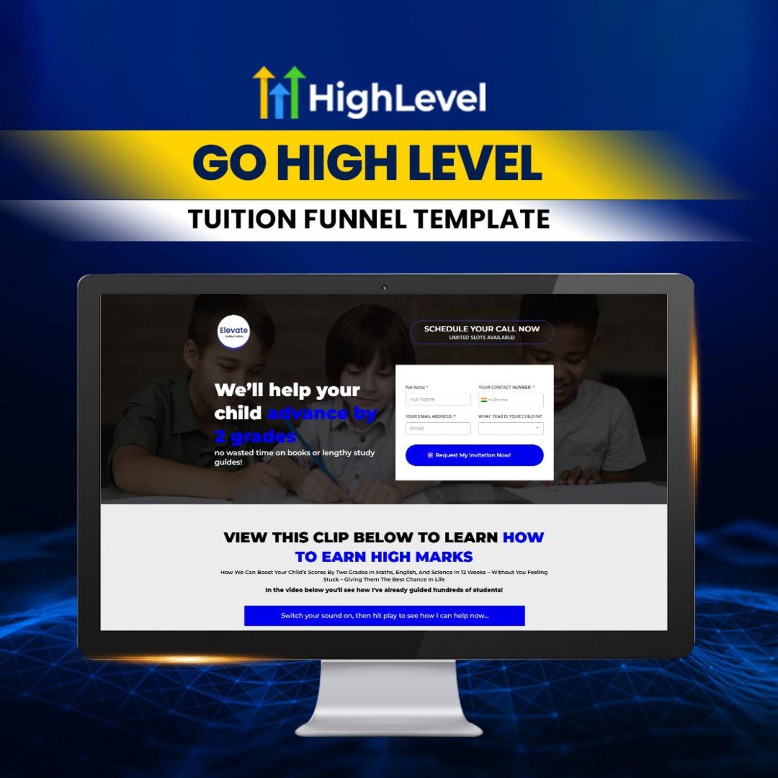 Tuition Funnel Template – Lead Magnet for Go High Level with Email Automation