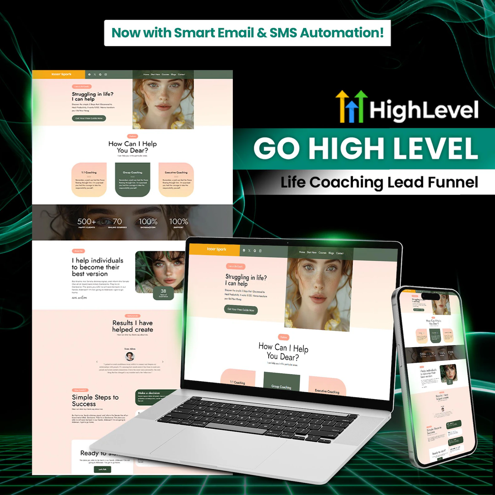 Life Coach Lead Magnet Template – Go High Level Funnel with Email Automation